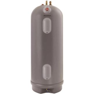 Rheem Marathon Electric Tank Water Heater: 40 Gal., Tall, 4500/4500-Watt Elements, Non-Metallic, Lifetime - MR40245