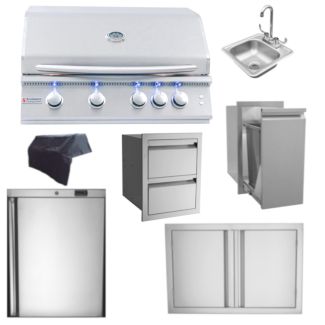 RCS Premier Series 32-Inch 7-Piece Built-In Grill Package