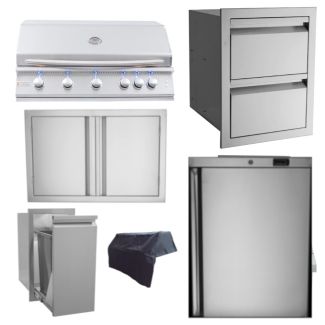 RCS Premier Series 40-Inch 6-Piece Built-In Grill Package