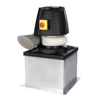 Plastec R 20 Direct Drive Forward Curve Roof Mounted Polypropylene Blower, 610 CFM, 1/4 HP, Three Phase, 230/460 V - R20ST6P025