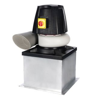 Plastec R 25 Direct Drive Forward Curve Roof Mounted Polypropylene Blower, 900 CFM, 1/2 HP, Three Phase, 230/460V - R25ST4P050