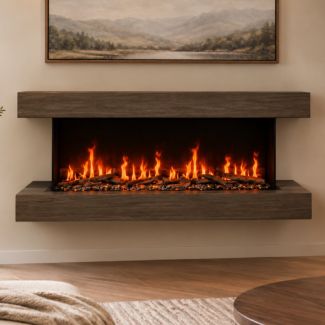 Modern Flames Floating Mantel for 52" Orion Electric Fireplace in Driftwood Grey - WSS-OR52-DW