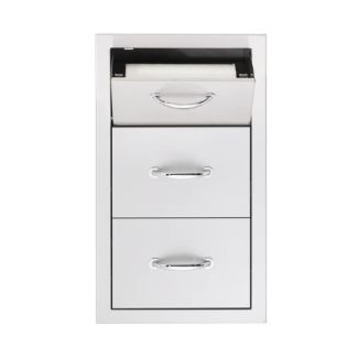 Summerset 17-Inch 2-Drawer & Paper Towel Holder Combo - SSTDC-17
