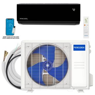 MRCOOL 18,000 BTU DIY Select Series 17.3 SEER2 Single Zone Black Wall Mounted Mini Split Heat Pump System with 11.5 ft. Line Set – R454B | 230V  