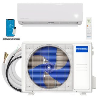 MRCOOL 18,000 BTU DIY Select Series 17.3 SEER2 Single Zone White Wall Mounted Mini Split Heat Pump System with 11.5 ft. Line Set – R454B | 230V