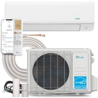 Senville 18,000 BTU AURA 21.4 SEER2 Single Zone Wall Mount Mini Split Heat Pump System w/16ft Line Set - R454B | 230V