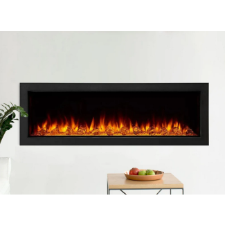 SimpliFire 43" Forum Outdoor Linear Electric Fireplace with Remote Control & UV Resistant Logs