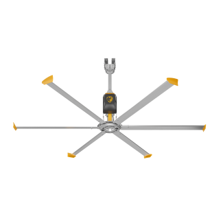Big Ass HVLS Fan, Powerfoil 6 20' Ceiling Fan -  Includes 5-9 7/8" Beam Mount, 2' Extension Tube, F-PF63-2002S34S65