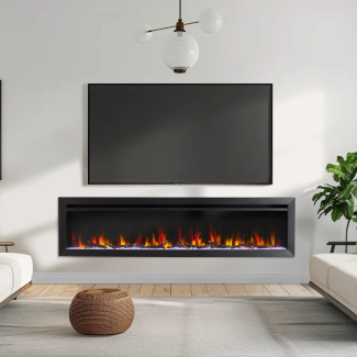 SimpliFire 60" Allusion recessed linear electric fireplace - SF-ALL60-BK