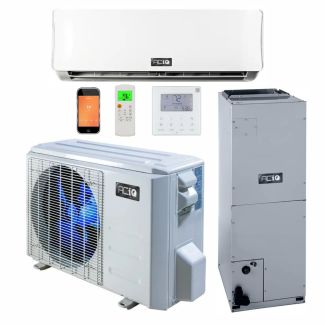 27,000 BTU 22.8 SEER2 ACiQ Mini Split System w/ 18k Central Ducted Air Handler and 9k Wall Mount w/ WiFi 18+9
