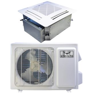 Stealth 24,000 BTU 16 SEER Designer Mini Split Ceiling Cassette Single Zone System - SC-24Z-UM / SC-24CC-UM / SC-24CCG-UM