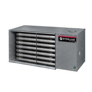 Sterling TD Series 300,000 BTU Tubular Duct Furnace gas-fired indoor duct furnace with exposed horizontal tubular heat exchanger.