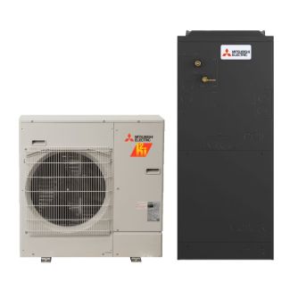 Mitsubishi 1 Ton 18 SEER Ducted Central Air Inverter H2i Heat Pump Split System |R454B