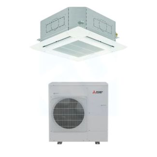 24,500 BTU Mitsubishi P-Series 22.6 SEER2 Single Ceiling Cassette Mini Split Heat Pump System - R454B | PUY-AH24NL / PLA-AE24NL