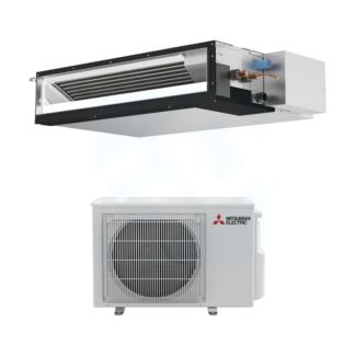12,000 BTU Mitsubishi P-Series 19.7 SEER2 Single Horizontal-Ducted Mini Split Heat Pump System - R454B | SUZ-AA12NL / PEAD-AA12NL