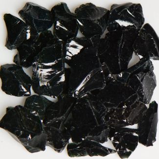 American Specialty Glass - Fire Glass - Black - 3/8 Inch to 1/2 Inch 