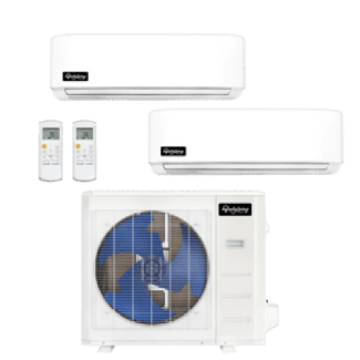 18,000 BTU Infinity Living DIYCOOL Multi Zone Mini Split Heat Pump System R454B | 230V - 9 + 9-EZ-18Z-M2B / EZ-09W-MB-2