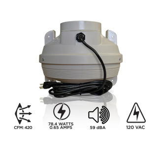 Suncourt Centrax In-Line Centrifugal Fan 6" with Cord