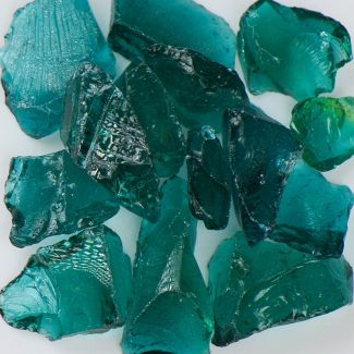 American Specialty Glass - Fire Glass - Teal - 3/8 Inch to 1/2 Inch
