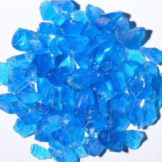 American Specialty Glass - Fire Glass - Turquoise - 3/8 Inch to 1/2 Inch