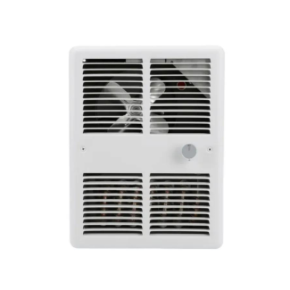 TPI 2250/1688W 240/208V Fan Forced Wall Heater, w Back Can, 2 wire,2P Stat, White - HF3222T2RPW