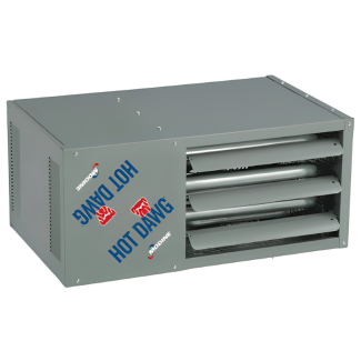 Modine Hot Dawg HDS 100,000 BTU Liquid Propane Separated Combustion Propeller Unit Heater - Aluminized Steel Heat Exchanger