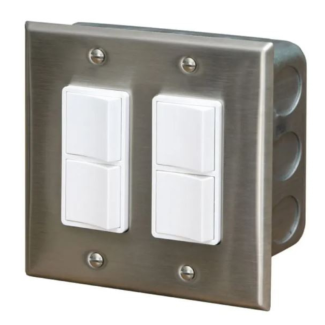 Infratech Dual Duplex Switch - Stainless Cover In-Wall Box - 20A Max