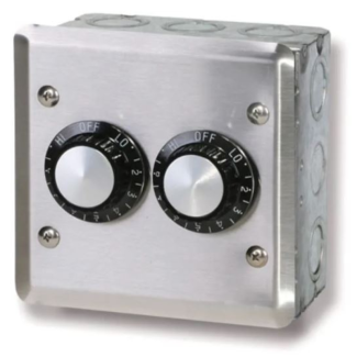 Infratech Dual Regulator Switch - Stainless Cover In-Wall Box 240V - 240V - 15A/3000W Max