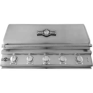 Buck Grill 40" 5 Burner Built In 304 Stainless Steel Gas Grill with Lights for Propane - BG 40BUCKGRILL-LP