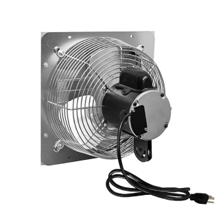 J&D 10” Shutter Fan, Direct Drive, 464 CFM, 1PH, 1/8HP, 115V - with 9” Cord