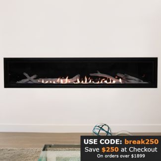 Empire Boulevard 72" Linear Ventless Gas Fireplace - VFLB72FP90