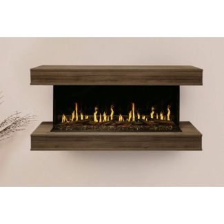 Modern Flames Floating Mantel for 60" Orion Electric Fireplace in Weathered Walnut - WSS-OR60-WW