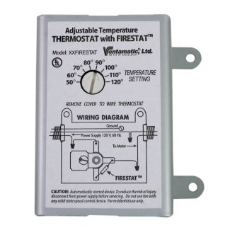 Adjustable Thermostat with Firestat for Maxx Air Exhaust Fans - XXFIRESTAT