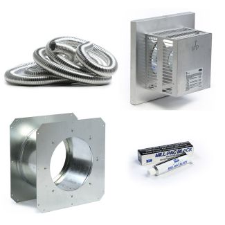 Kingsman Horizontal Vent Starter Kit - 5" x 8" - 5' Length with Round Cap and Hardware - Z58HSK5