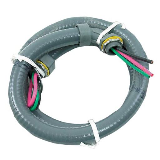 Outdoor-rated electrical whip for package units
