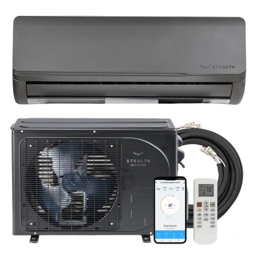 Stealth solar mini split system