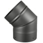 AllFuel HST 45 Degree Elbow for 8-Inch Diameter Single Wall Black Stove Pipe
