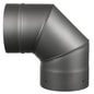 AllFuel HST 90 Degree Elbow for 8-Inch Diameter Single Wall Black Stove Pipe