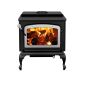 Drolet Escape 1800 - On Legs & Brushed Nickel Door Large Wood Burning Stove - Heats Up To 2100 Square Feet