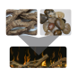 Driftwood and River Rock Ember Bed - Accessory for 74" Ignite XL and Evolve Linear Fireplace
