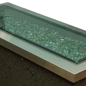 12" x 24" Linear Grey Glass Burner Cover - 1224GGC