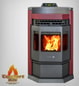 HP22N-Burgundy Pellet Stove