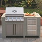 6FT Outdoor Kitchen Island with 32" Gas Grill in Driftwood Gray by Infinity Living
