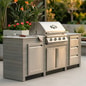8FT Outdoor Kitchen Island with 32" Gas Grill in Driftwood Gray by Infinity Living
