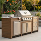 8FT Outdoor Kitchen Island with 32" Gas Grill in Mahogany by Infinity Living