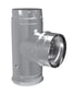 4-Inch Diameter Pellet Vent Pro Tee With Clean Out Cap