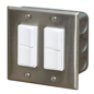 Infratech Dual Duplex Switch with Stainless Cover In-Wall Box - 20A Max - 14 4305