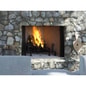36-Inch Wood Burning Fireplace - White Stacked Interior