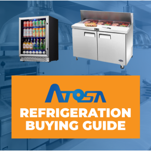 Atosa Refrigeration Buying Guide 2025 featuring commercial prep tables and beverage coolers
