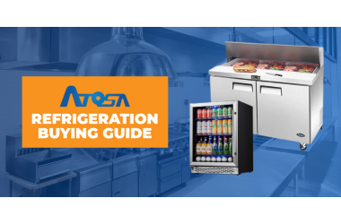 Atosa Refrigeration Buying Guide 2025 featuring commercial prep tables and beverage coolers